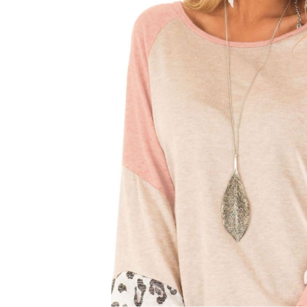 Color Block Long Sleeve Top - Picture 3 of 4